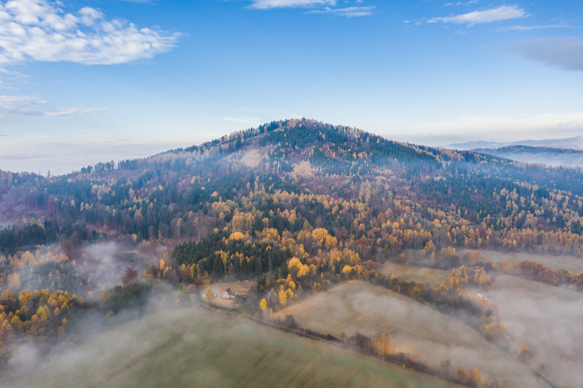 Hills of Šumperk from above.